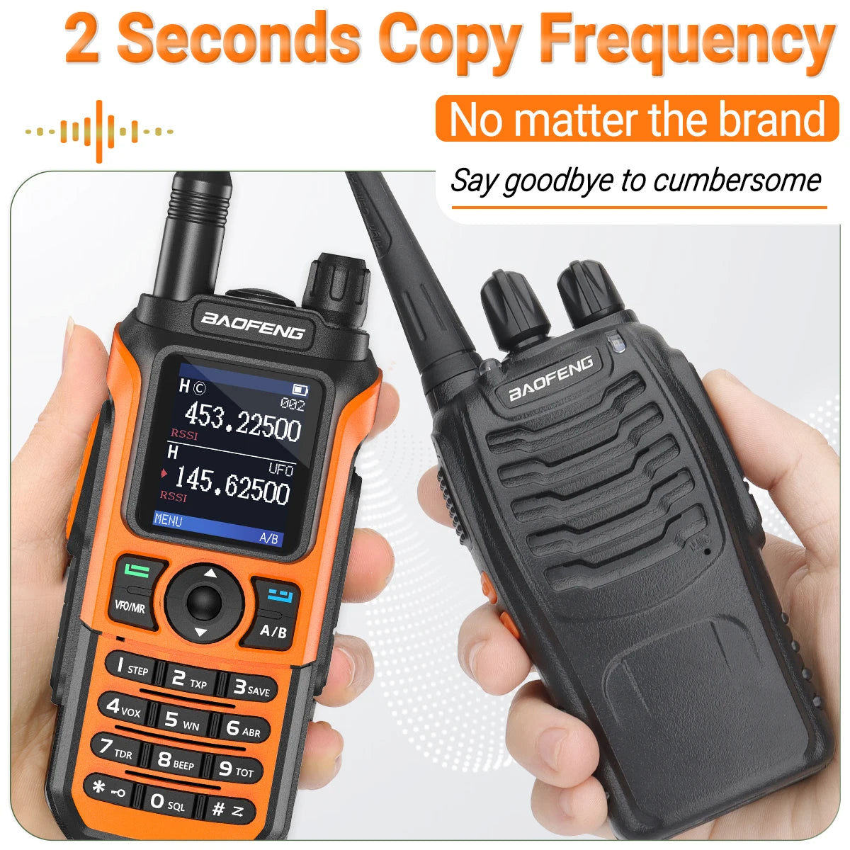 Baofeng UV-21 Pro V2 Wireless Copy Frequency Mutli Band Powerful Waterproof Long Range UV-5R Long Range Type-C Two Way Ham Radio