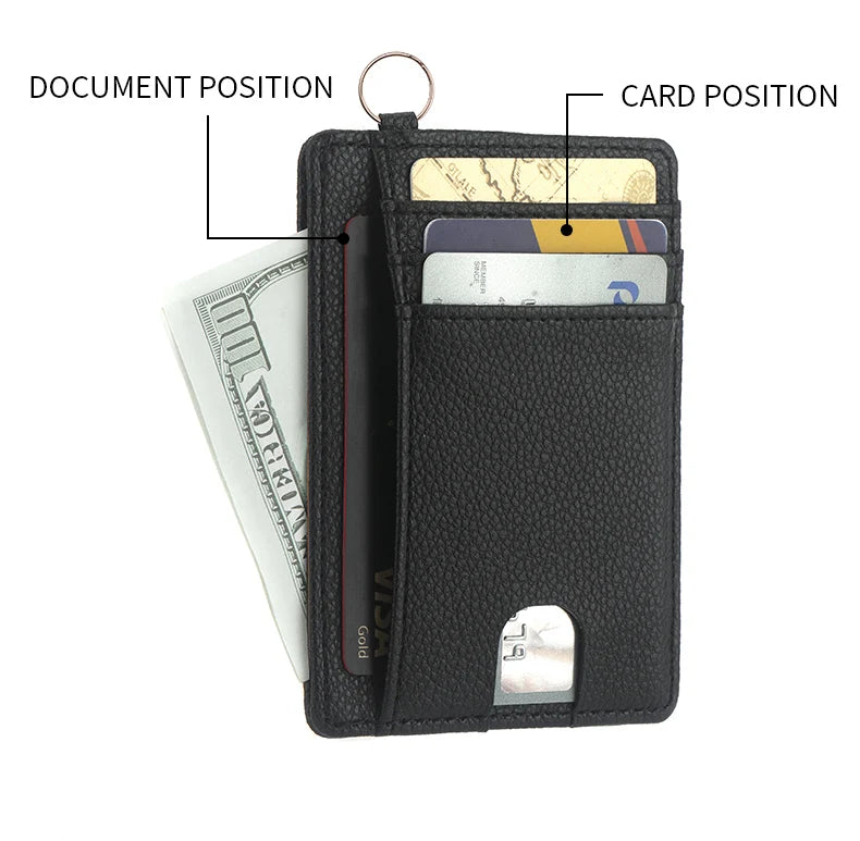 Minimalist And Slender Credit Card Holders And Transparent ID Windows Slim Card Case Wallet Women Men Business Card  Cover