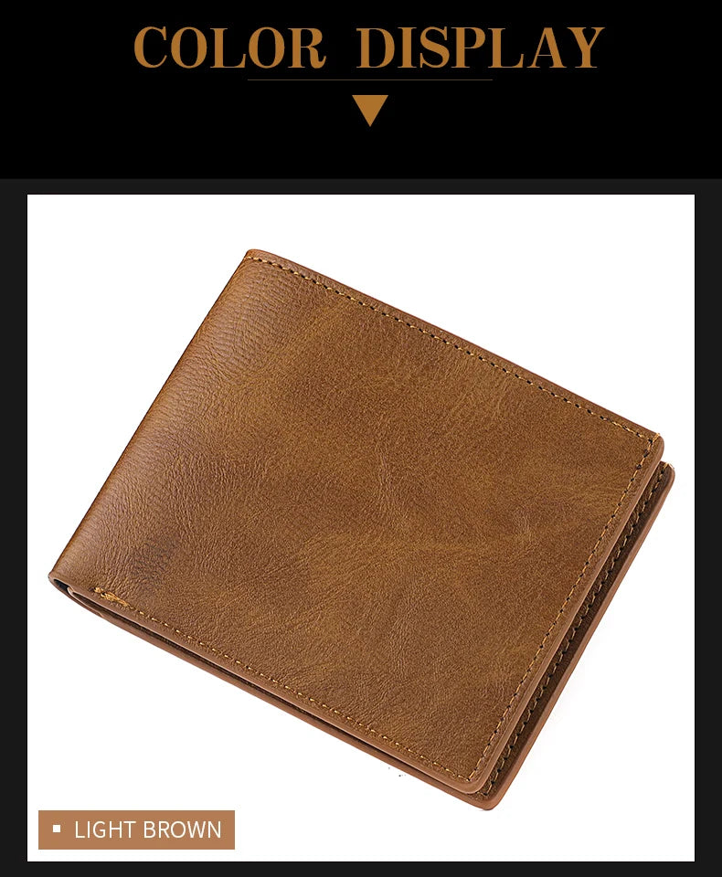 New Man PU Leather Wallet Business Card Holder Thin Business Credit Card Ldentity Holder Vintage Protection Bag Coin Wallet