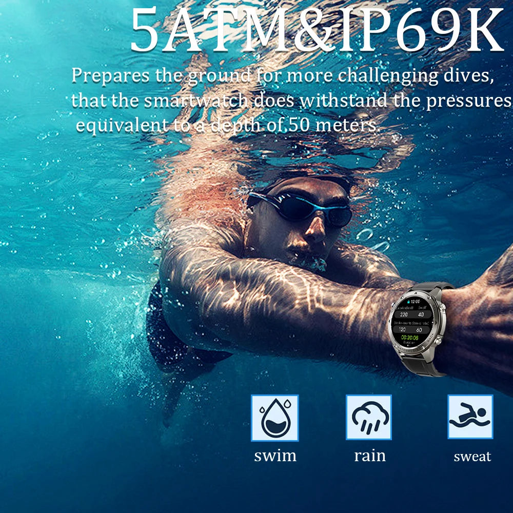 Fanwear T-Rex 3 GPS outdoor sports smart watch, 5ATM swimming smart watch, compass, barometric altitude, Bluetooth call, Valenti