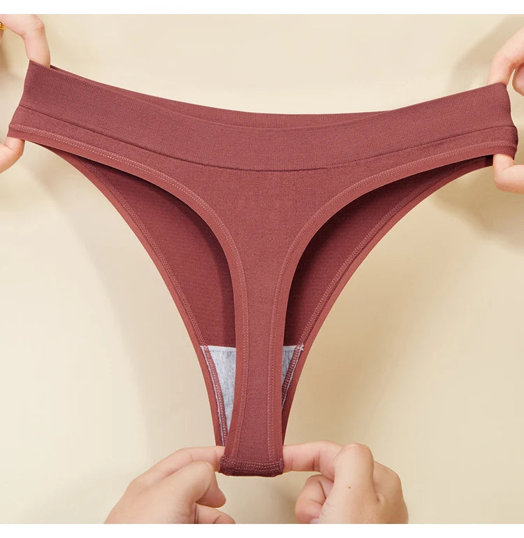 Meet'r 3Pcs/Lot Sexy Women Breathable Thong Low-waist High Elasticity Panties Underwear Breathable G String Temptation Lingerie