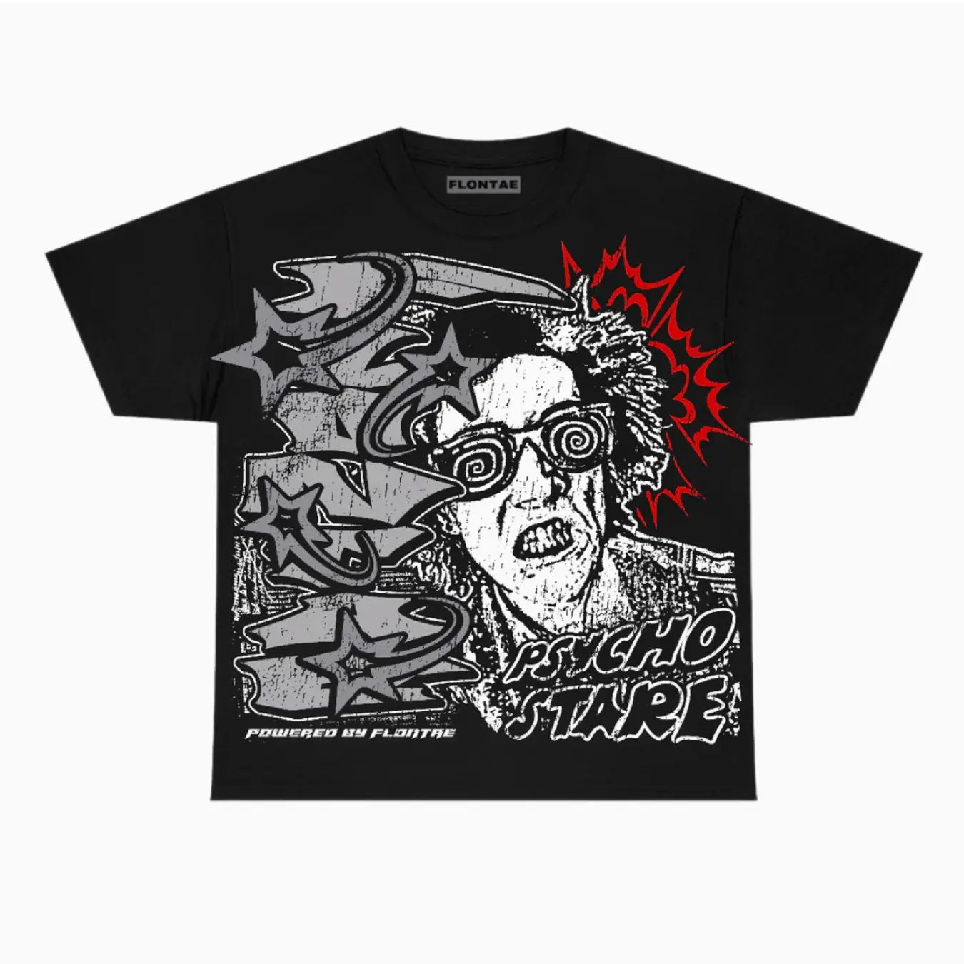 American Hip Hop Y2K with Star Design Crazy Eyes Summer New Retro Fashion Men and Women Retro Fashion Streetwear
