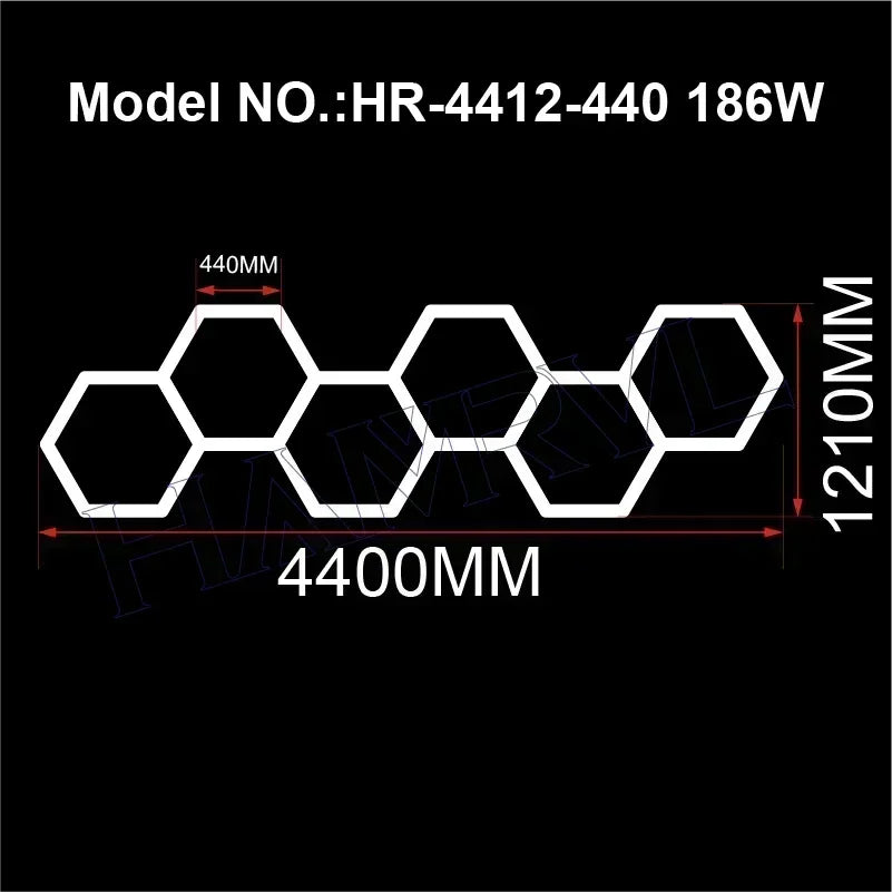 Cutomized Barbershop Hair Salon Led Ceiling Light Hexagon Garage Light Warm/Natural white 3000K 4000K Honeycomb Lighting For Car