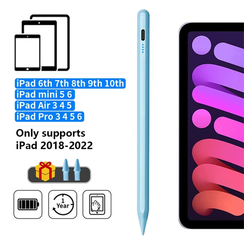 #For Apple Pencil 2 1 Palm Rejection Power Display iPad Accessories iPad 2022 2021 2020 2019 2018 Pro 11 12.9 Air Mini Stylus Pe