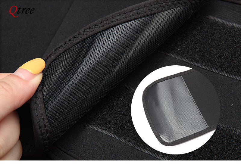 Qtree Men Workout Waist Trainer Tummy Slimming Sheath Sauna Body Shaper Trimmer Belt Abs Abdomen Mens Shapewear Weight Loss