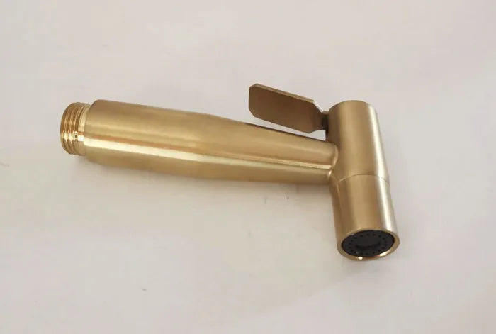 Hand Held Toilet Bidet Sprayer Brushed Gold Stainless Steel Bidet Jet Douche Kit Shattaf Faucet Toilet Washer Cleaning BG909
