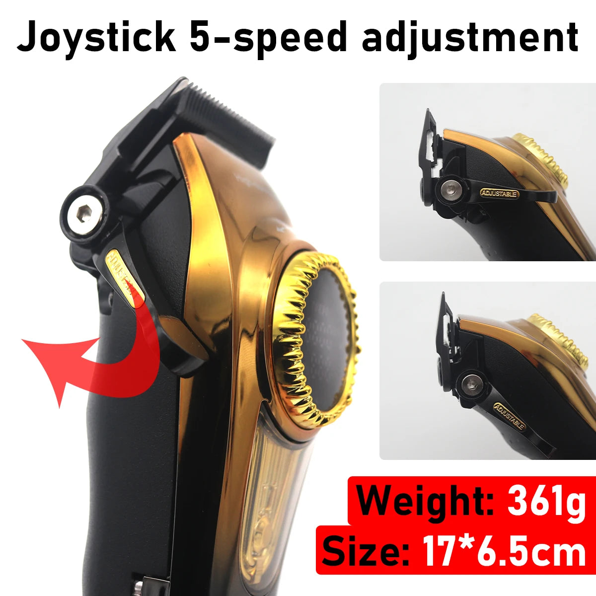 9000RPM 10W Kemei KM-1691 Professional Hair Clipper for Men LED Display Rotation Adjustment Hair Cutting Machine Hair Trimmer