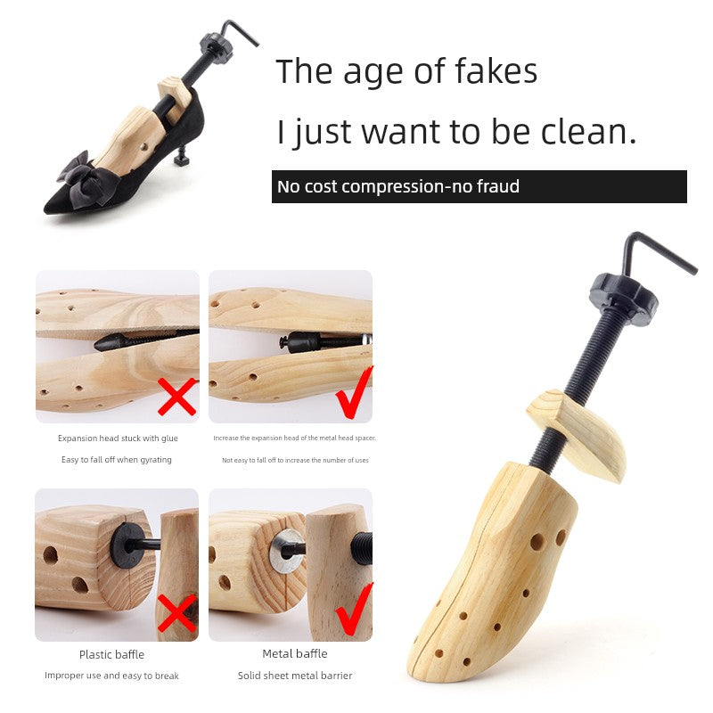 Solid Wood Shoe-Expansion Tool Men's and Women's Universal Shoe Stretcher Support Large Expander Width Expander Adjustable Shoe Stretcher Tool to Make Shoes Bigger