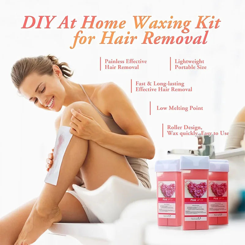 Pearl Hair Removal Wax Refill Kit Wax Cartridge Warmer For Body Rapid Hair Removal Professional Cosmetology Hair Removal Wax