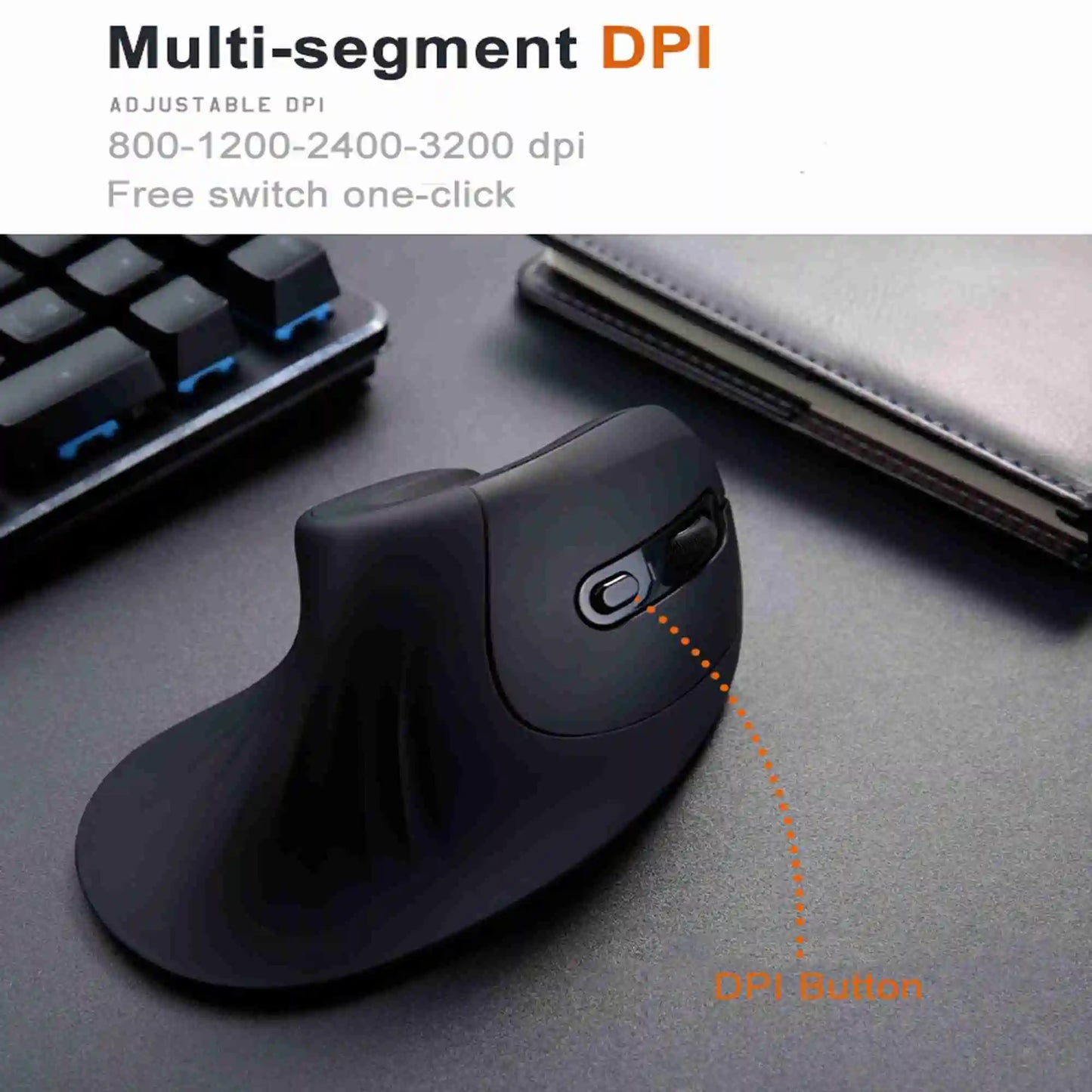 CHYI Vertical Wireless Mouse USB 2.4G Optical Gaming Mice Comfortable Ergonomic Wrist-care Charging Mause Wired Mouse For Laptop