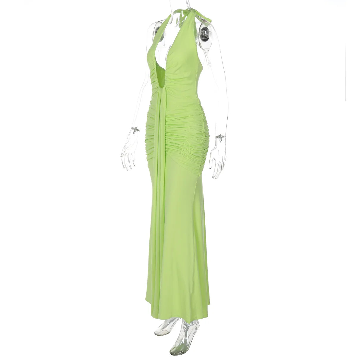 Ladies Summer Elegant Evening Party Dress For Women Sleeveless Backless Halter Sexy Long Dresses Woman Clothes Birthday Clubwear