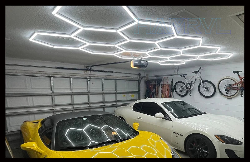 LED Hexagon Connector Cable DIY for Honeycomb Lamp AC110V-240V Barbershop Esports Workshop Garage 4S Car surface Lighting