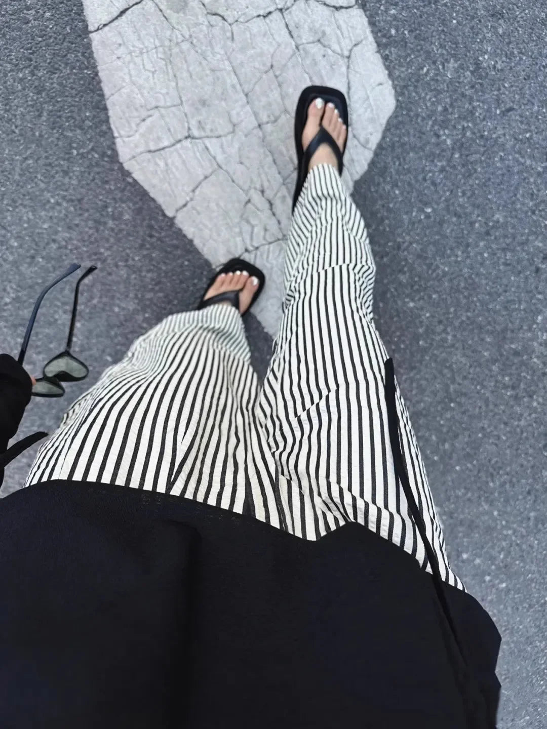 Pajama Pants Striped Spring Summer Long Premium Feeling Home Pants Student Straight Pants Elastic Waist Women Sleeping Pants