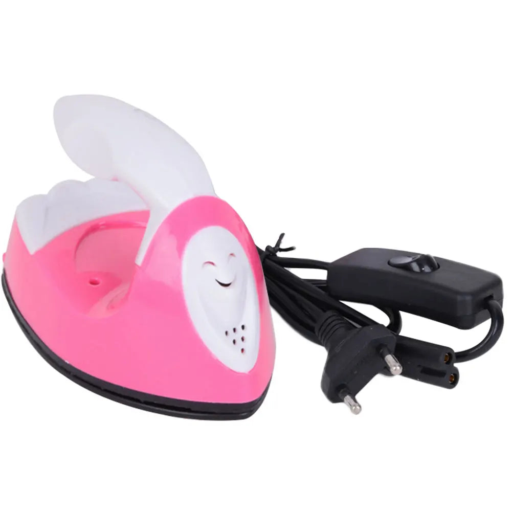 DIY Small Heat Press Iron Portable Electric Mini Travel Iron Versatile Rapid Heating-Up for Hot Drilling Name Cloth Stickers
