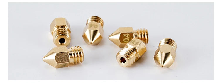 3D Printer Accessories MK8 Nozzle Brass 0.1mm-1.0mm For 1.75/3.0MM Supplies CR10 CR10S Ender-3 Extruder Head 3D Printer Nozzle