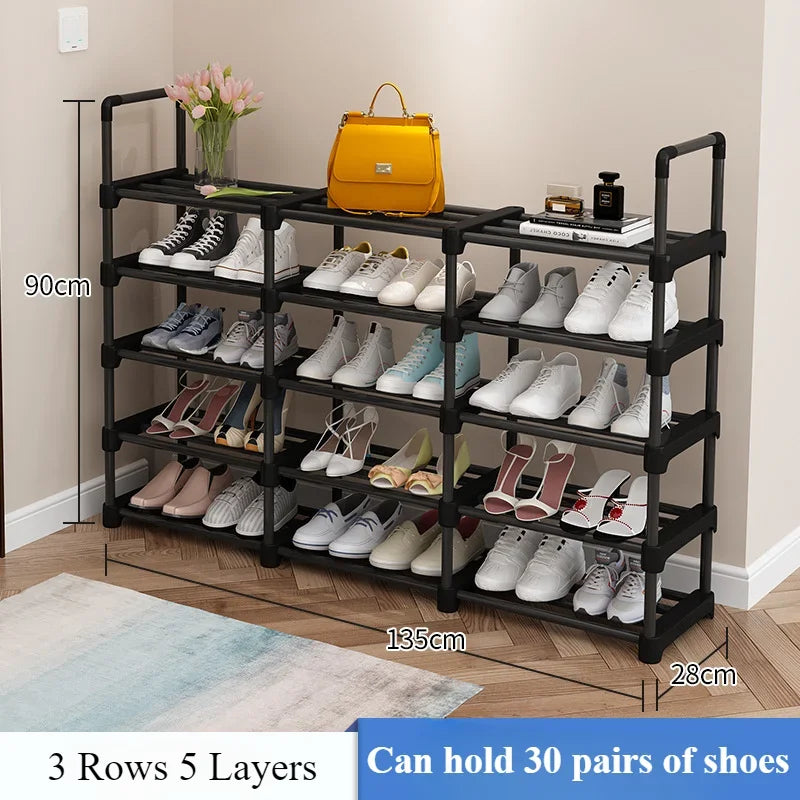 Metal Shoe Rack Multi-Layer High-capacity Organizer Shoes Racks Multi-function Simplicity Dormitory Living Room Storage Racks