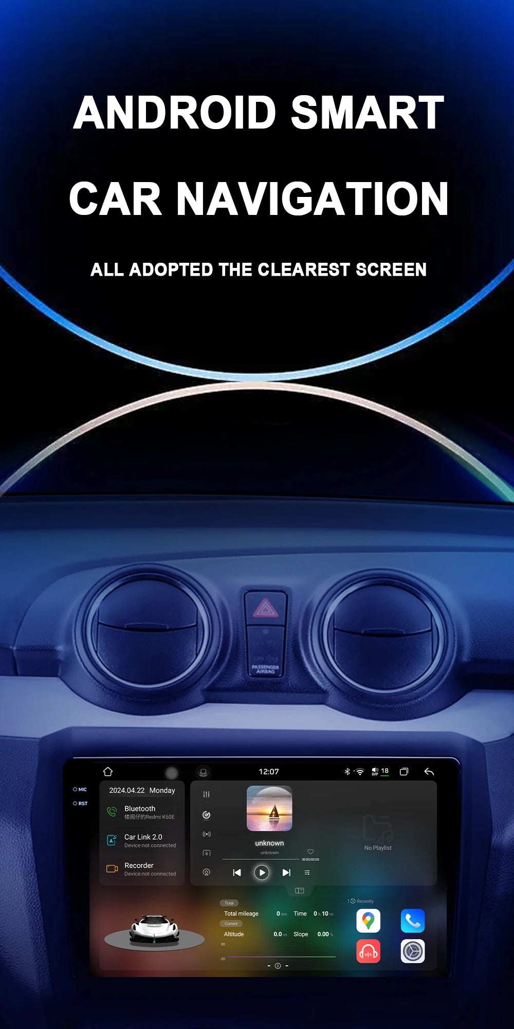 Android OS For Honda Accord 7 CM UC CL 2004 - 2007 Car Radio Navigation 4G WIFI BT No 2 Din DVD GPS CPU Multimedia Player