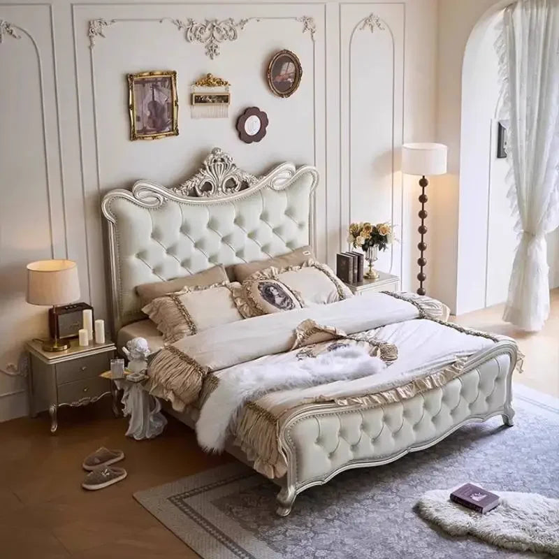 Double Girls Bed Design European Beauty Multifunctional Storage Bed Luxury King Size Sun Letti Matrimoniali Bedroom Furniture