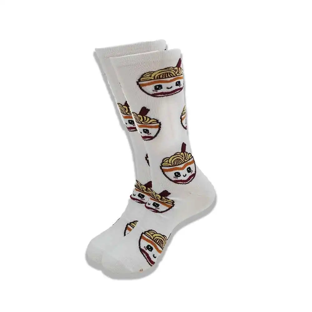 Fashionable design of men's and women's socks in spring and autumn young tube crew socks.