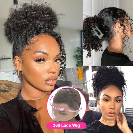 250% Density 360 HD Full Water Wave Lace Curly Human Hair Wigs 30 40 Inches Loose Deep Wave Lace Frontal Wig Brazilian For Women