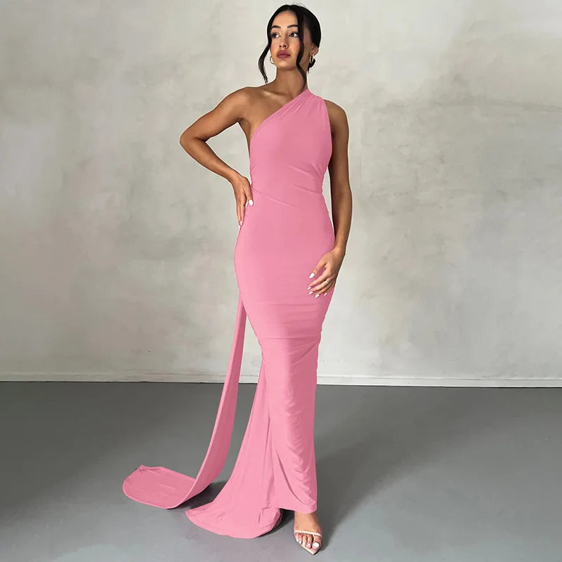 Ladies Summer Elegant Evening Party Dress For Women Sleeveless Backless Halter Sexy Long Dresses Woman Clothes Birthday Clubwear
