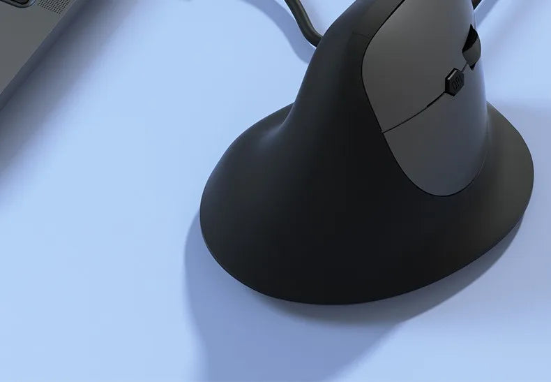 Wired Vertical Mouse Low Noise Button Ergonomics Design 3600 DPI Adjustable With Finger Support Mause Office Use Or Play Game