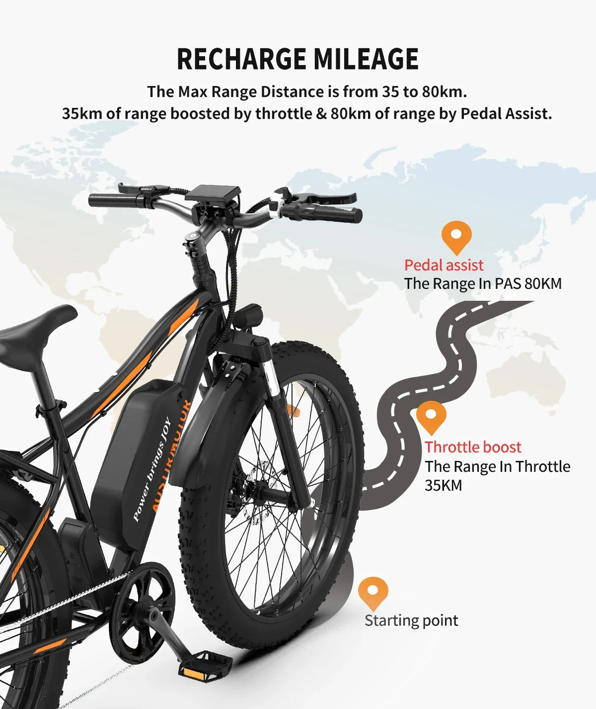 AOSTIRMOTOR All terrain S07-B 48V 13Ah Lithium Battery 750W Motor Ebike Mountain Bicycle Off-road Adult 26 Inch electric bike