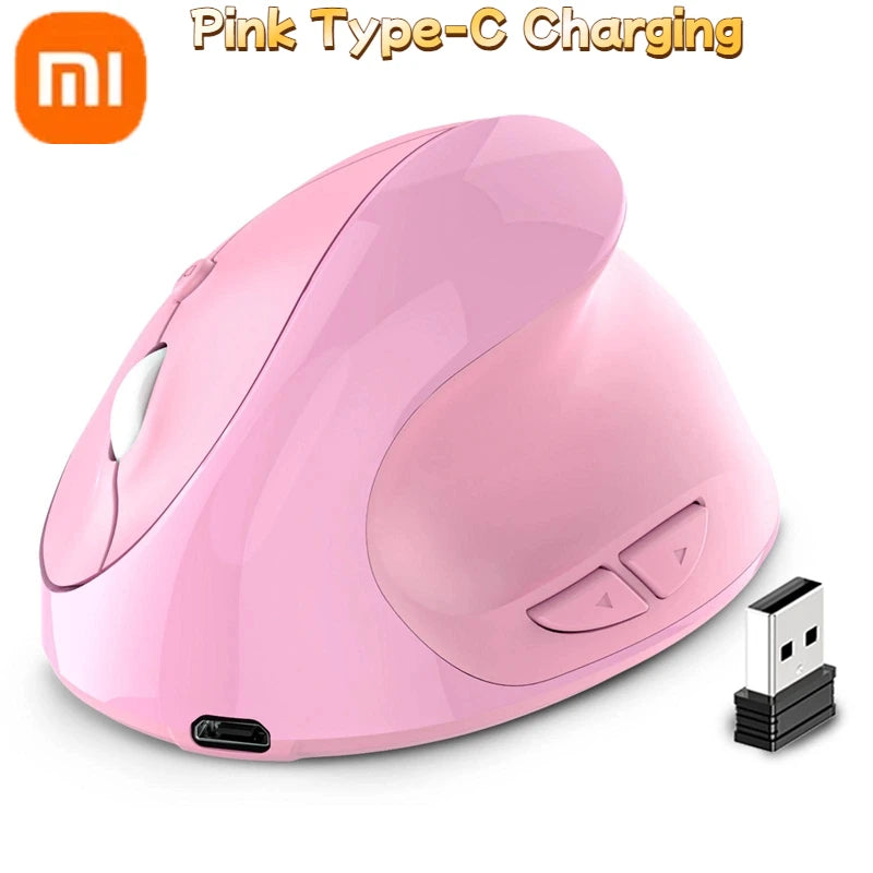 Xiaomi Vertical Grip Silent Wireless USB 2.4G Rechargeable Hand Designer Drawing Office Creative Ergonomic Mouse For Computers