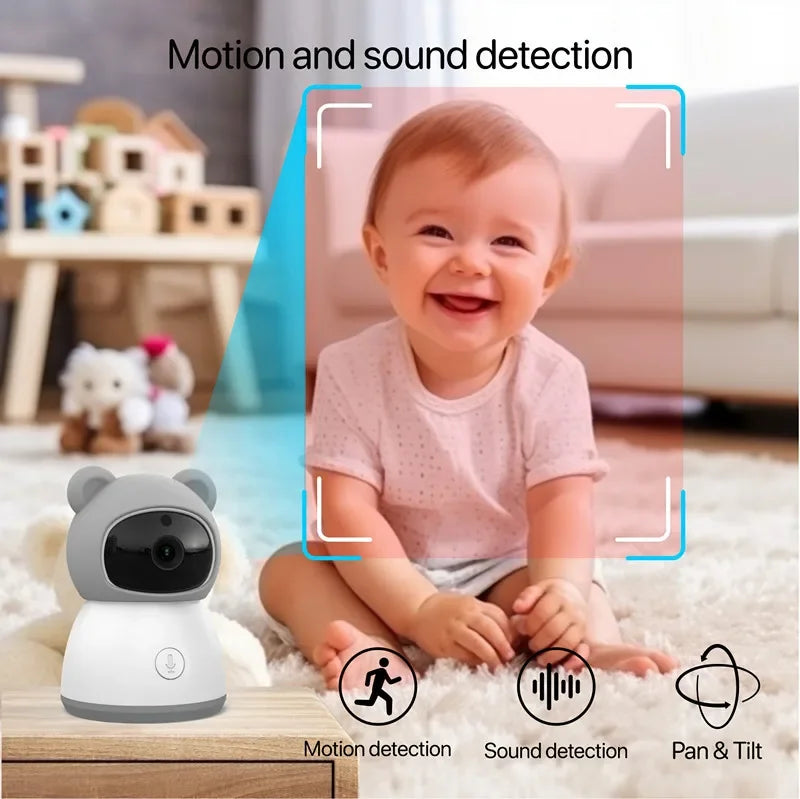 Tuya Smart Wireless Video Baby Monitors 5" 1080P Display Temperature Detection APP View Control Baby Nanny 2-Way Audio Baby Cam