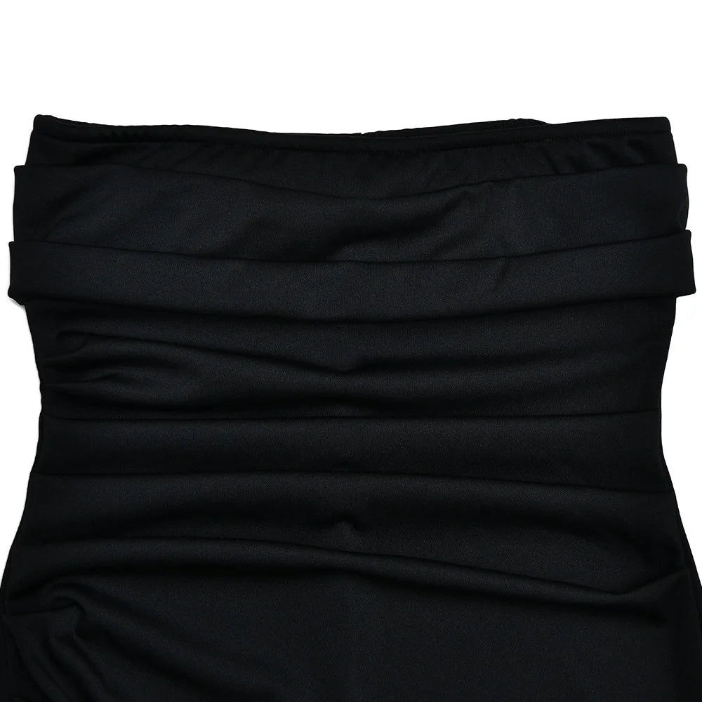 Ladies Summer Ruffle Side Slit Fashion Evening Party Dress Women Sleeveless Backless Tube Maxi Dresses Club Streetwear Outfits