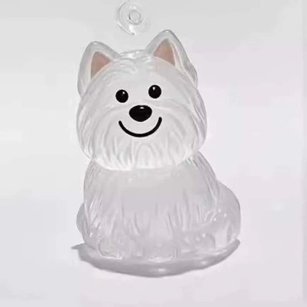 Cartoon Dog Shape Dog Hair Storage Box Transparent Hair Grooming Pet Hair Keychain DIY Handmade Keyring Puppy Pendants Backpack
