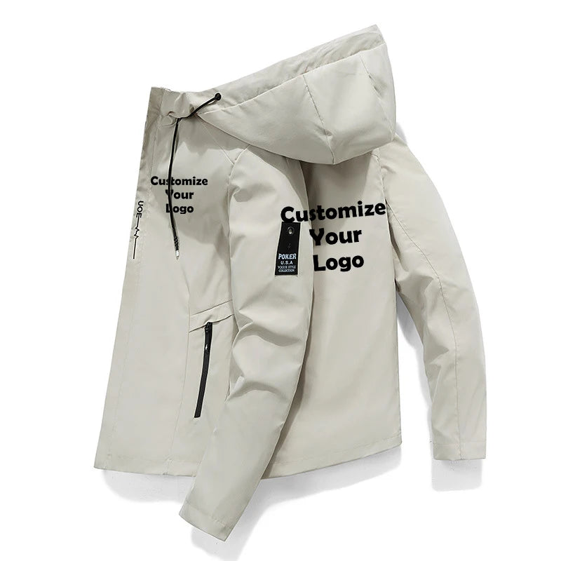 Customized New Fashion Men's Zipper Jacket and Coat Jacket and Outdoor Loading Casual Clothing Street Clothing