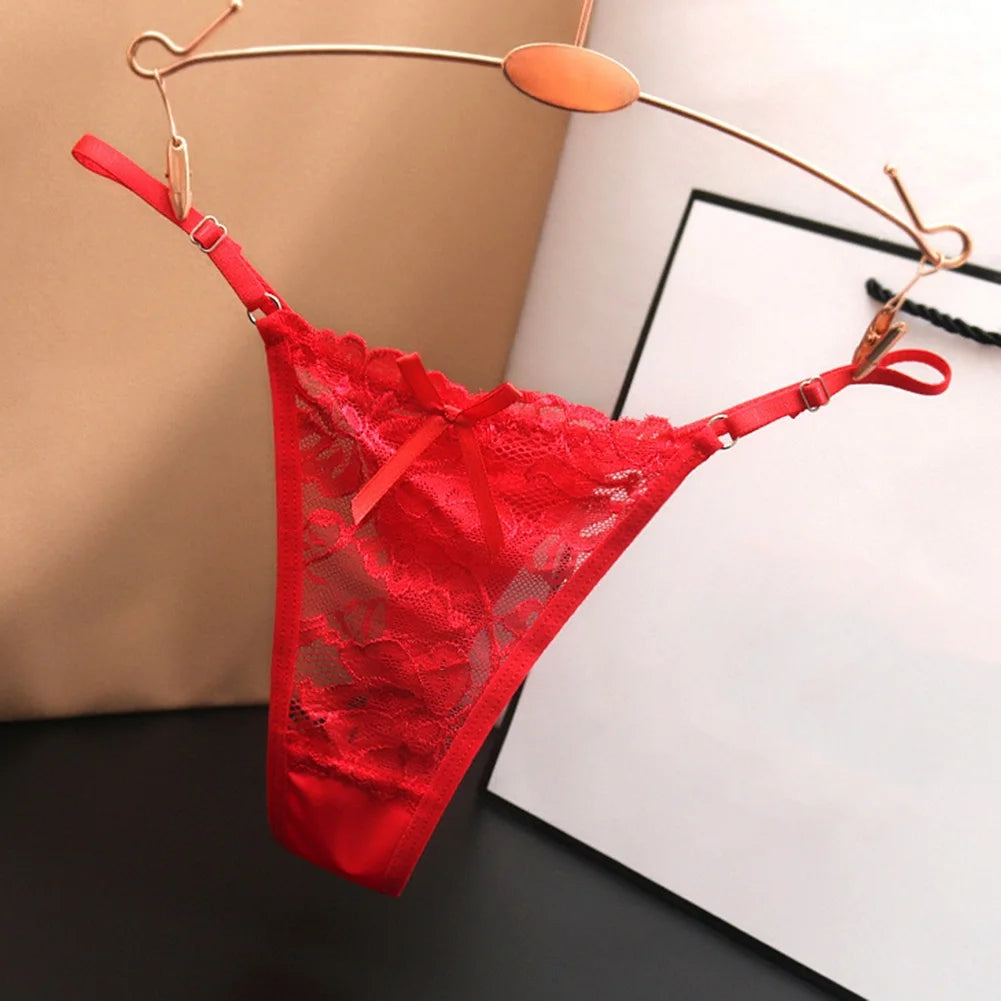 Lace G-string Thongs Ultra-Thin Underwear For Women Panties Sexy Transparent Breathable Lingerie Low Rise Underpants T-Pants