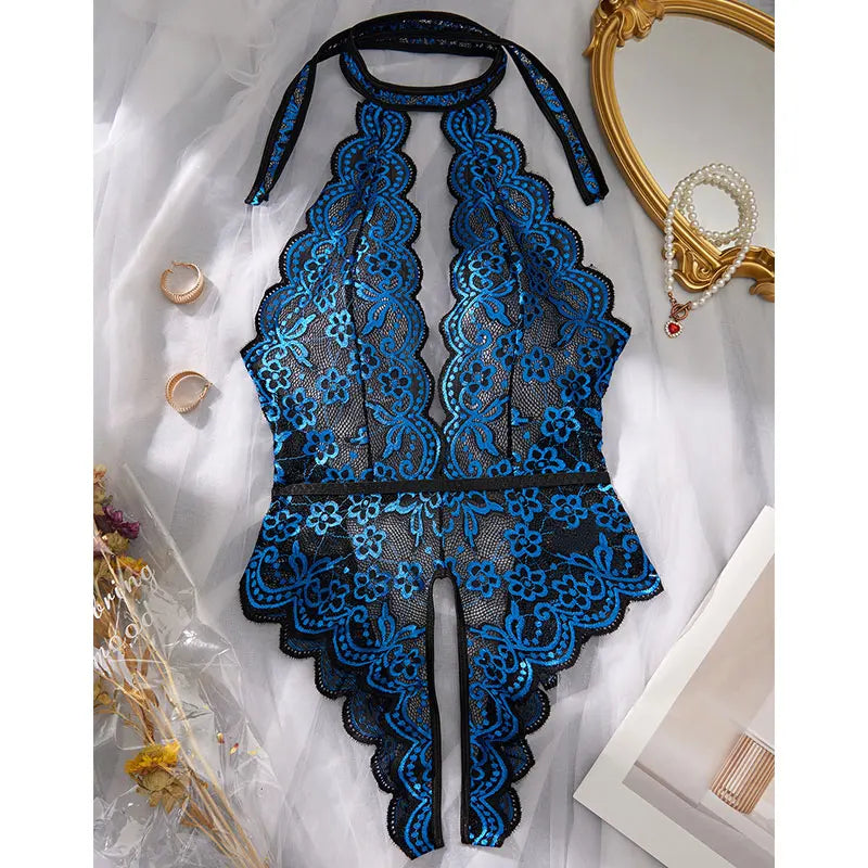 Porno Open Crotch Sexy Hot Lingerie For Women Erotic Clothes Mesh Sujetador Sexy Sexy Lingеrie Set Hollow Out Night Dress