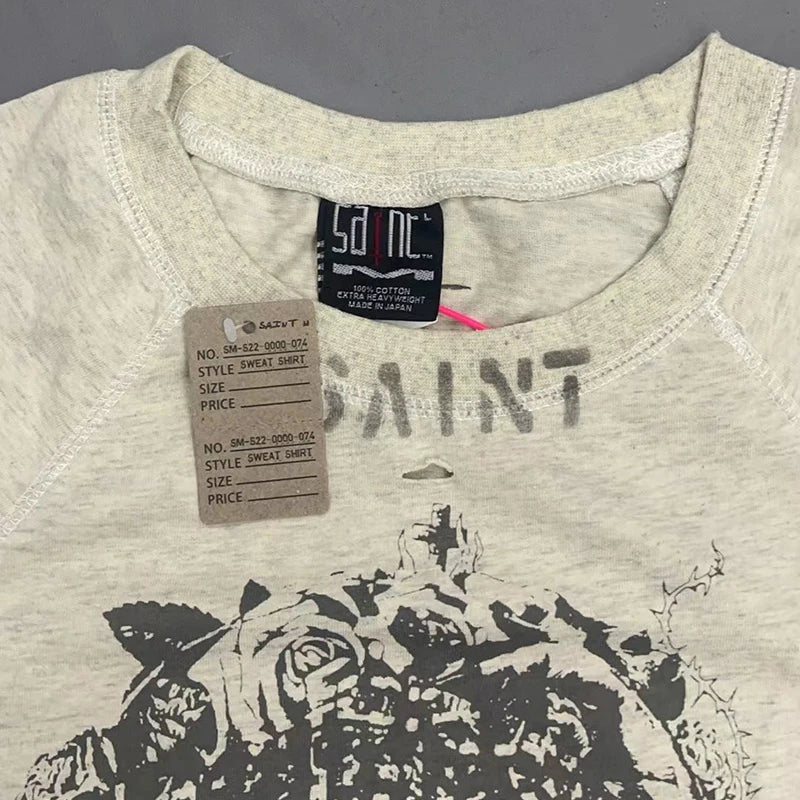 Pay Money To My Pain Saint T-Shirt Men Women Best Quality Oversized 100% Cotton Tee Tops Vintage Washed Black Graphics T Shirt