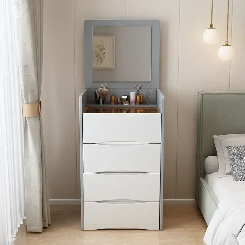 Internet Celebrity Cream Style Dressing Table, Modern Simple Multi-functional Dressing Table, Including Dressing Stool