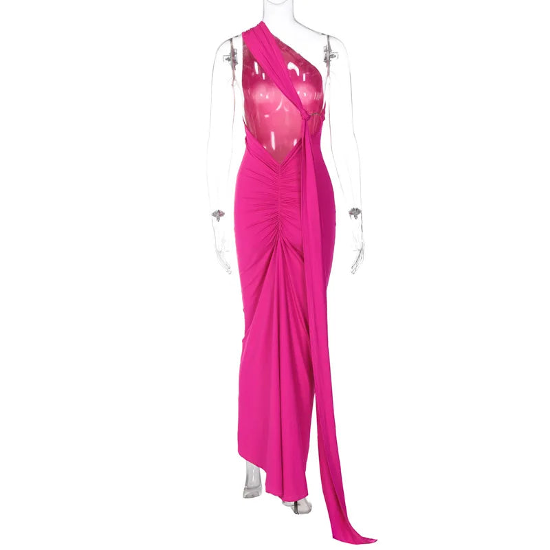 Ladies Summer Elegant Evening Party Dress For Women Sleeveless Backless Halter Sexy Long Dresses Woman Clothes Birthday Clubwear