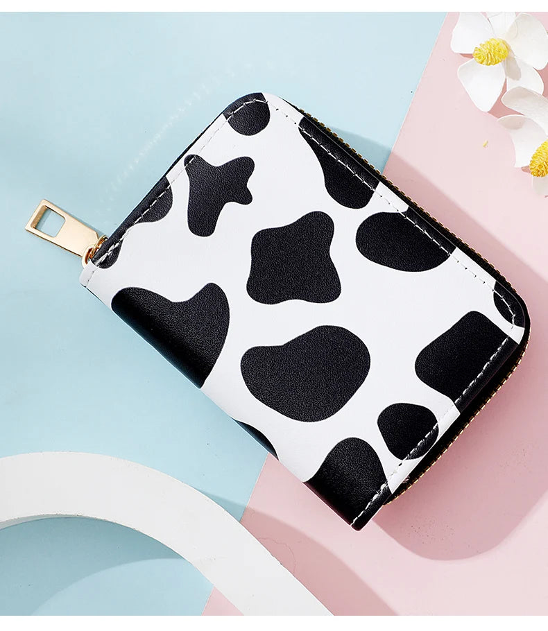 Multi Card Slot Holder Exquisite Small Girl Fashion Zipper Coin Identity Credit Card Holder PU Leather Women's Coin Purse