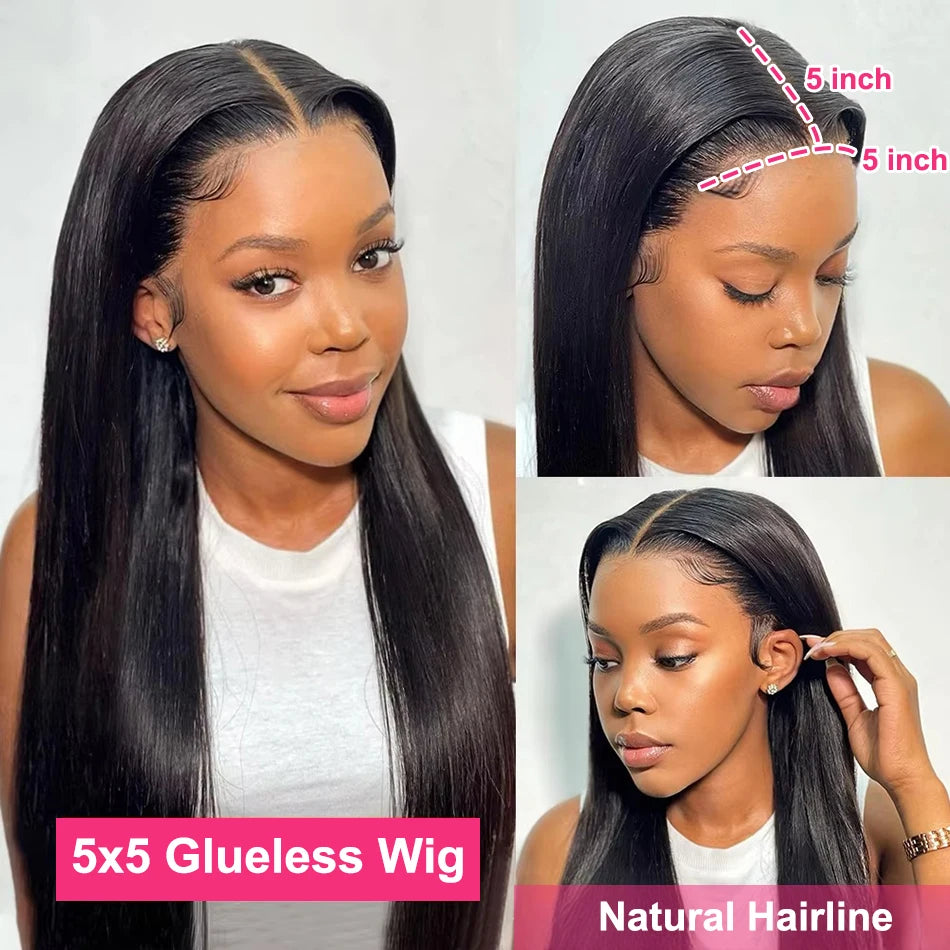 Bone Straight 13x4 HD Lace Front Human Hair Wigs Brazilian Remy Frontal Wig 5x5 Glueless Wigs Human Hair Ready To Wear For Women
