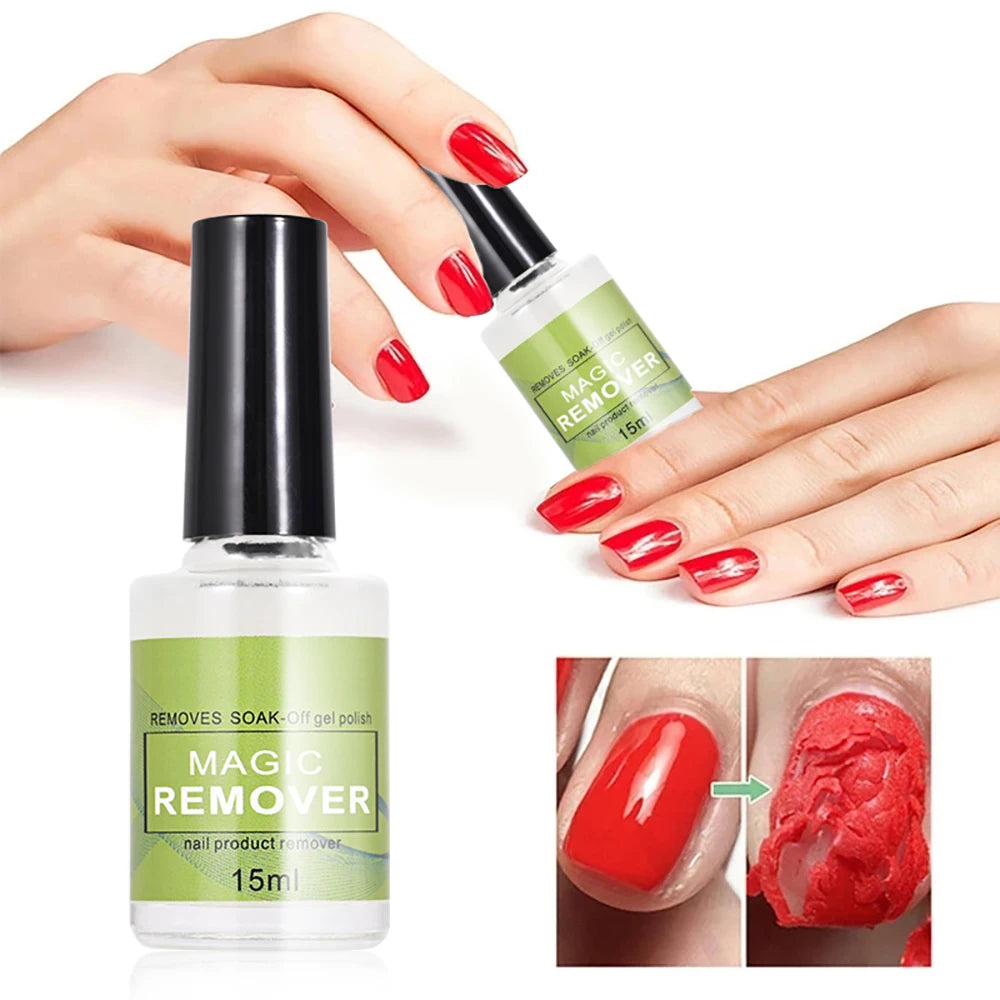 15ML Magic Nail Gel Polish Remover UV Gel Polish Fast Remove Semi Permanent Varnish Soak-Off Polish Cleamer Glue Nails Art Tools