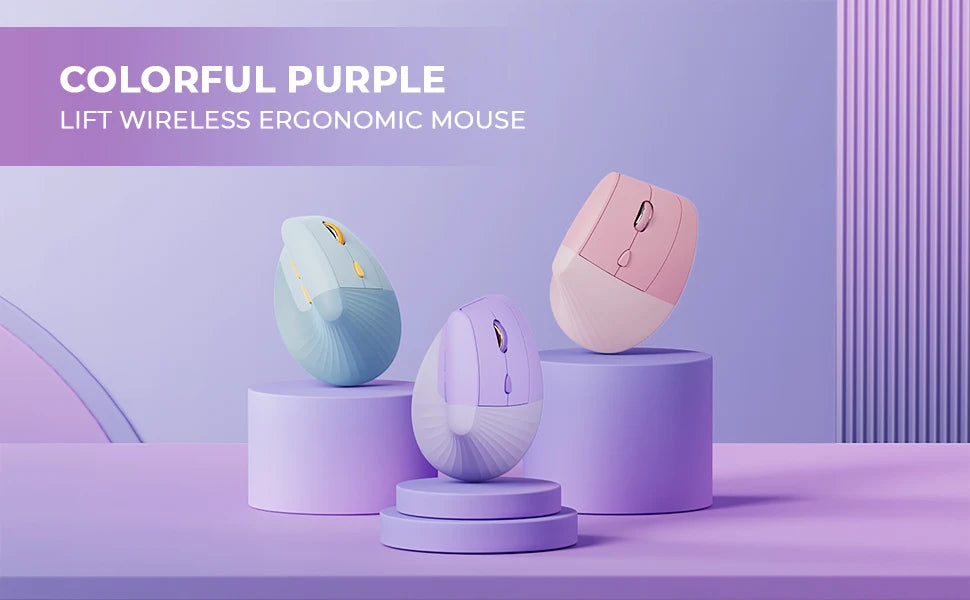 Seenda Vertical Wireless Mouse Type C Rechargeable Ergonomic USB & Type C Mice for Laptop Laptop PC MacBook Windows Android