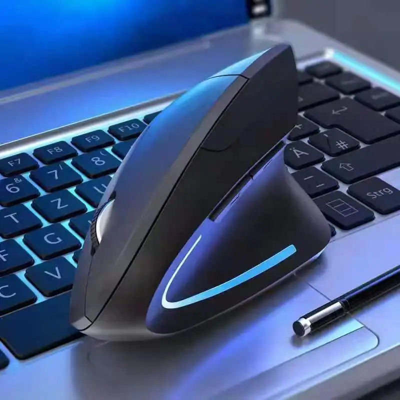 Original ihoyi Wireless Mouse Vertical Wired USB Mouse Ergonomic Luminous 2.4G Mute Photoelectric Bluetooth Game Mouse