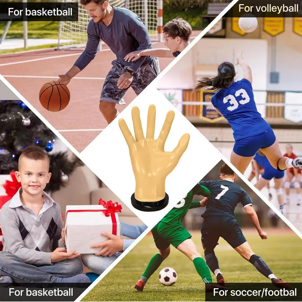 Basketball Wall Mount 2X Hand Shaped Basketball Display Stand Soccer Wall Decor For Soccer Basketball Volleyball Sports Room