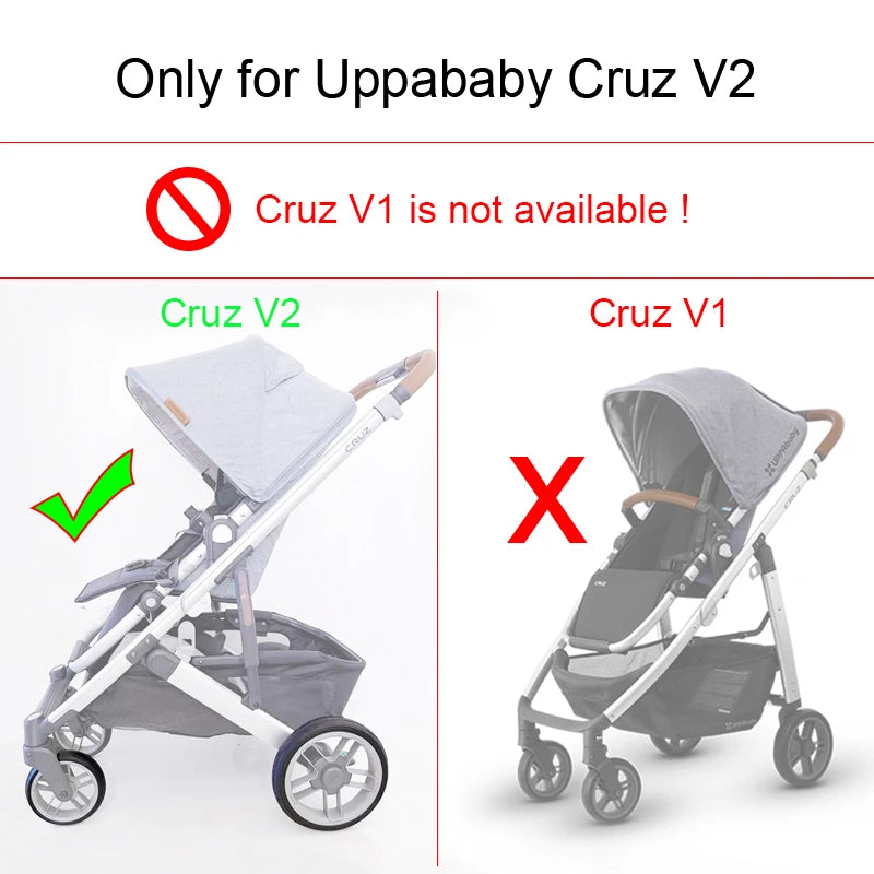 Stroller Wheel Tire For Uppababy Cruz V2 Pushchair Front Or Back Wheel PU Tubeless Tyre Cover Baby Buggy Replace Accessories