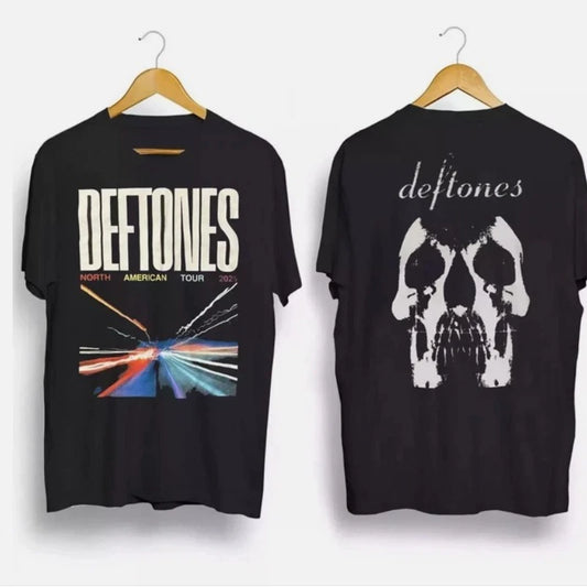 American Street Deftones 2025 North American Tour T-Shirt Summer New Vintage Fashion Men's and Women's Streetwear