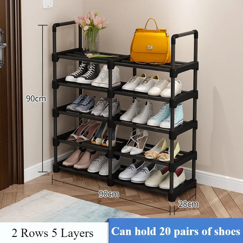 Metal Shoe Rack Multi-Layer High-capacity Organizer Shoes Racks Multi-function Simplicity Dormitory Living Room Storage Racks