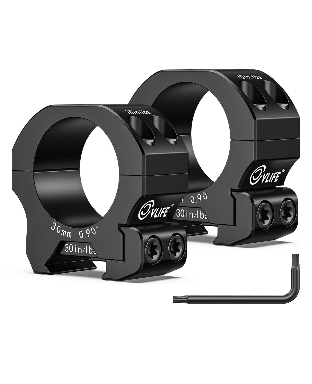 CVLIFE Rifle Scope Rings Mount 30mm Diameter Tube - Compatible with Picatinny Rails 2 Pieces  0.90" 1.0'' 1.26'' 1.54‘’Heigth