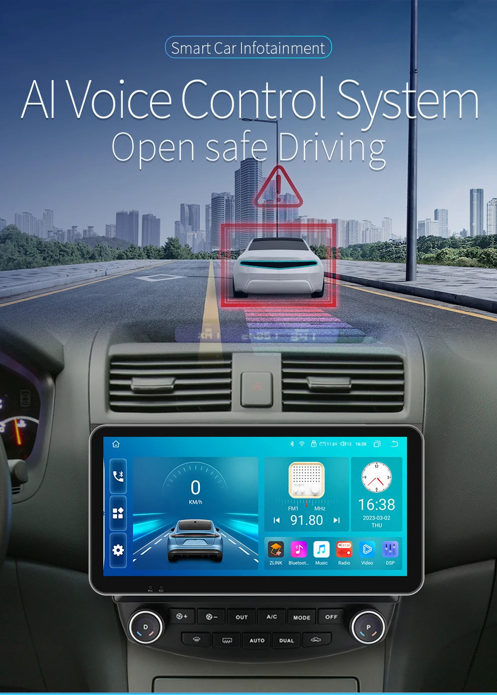 Carplay Android Car Radio For Honda ACCORD 7 2003-2007 Multimedia player GPS Navi Stereo 7862 Autoradio 2din Diesel screen 4G BT