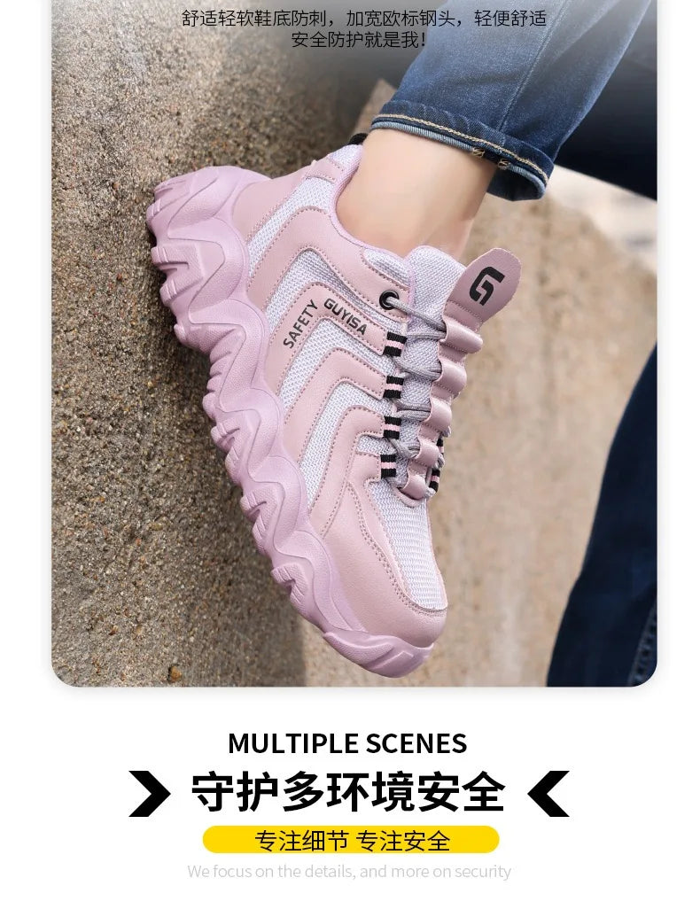 New work shoes for all seasons, lightweight, anti smashing, anti stab, anti slip, construction site safety protection shoes