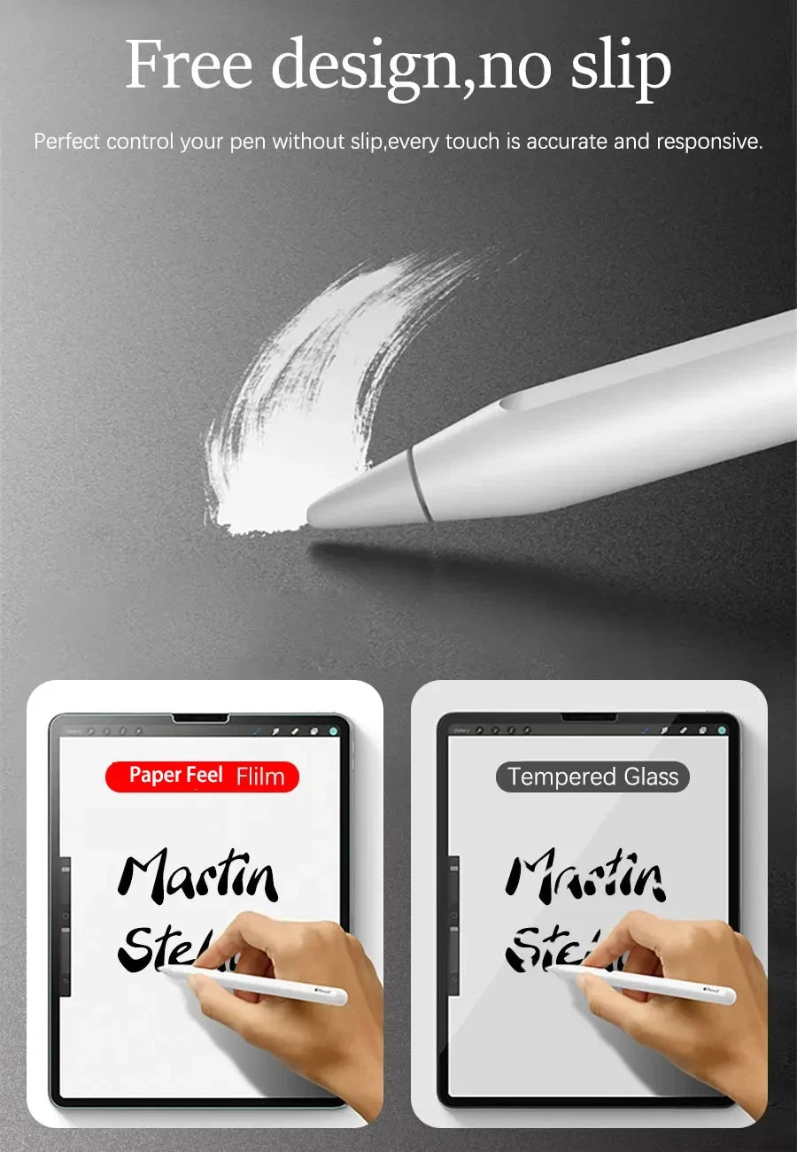 3Pcs Paper Feel Like Screen Protector For ipad Air 11 Pro 13 2024 10th 9th Generation 8 7 6 Air 5 4 Pro 11 12.9 10.5 No Glass